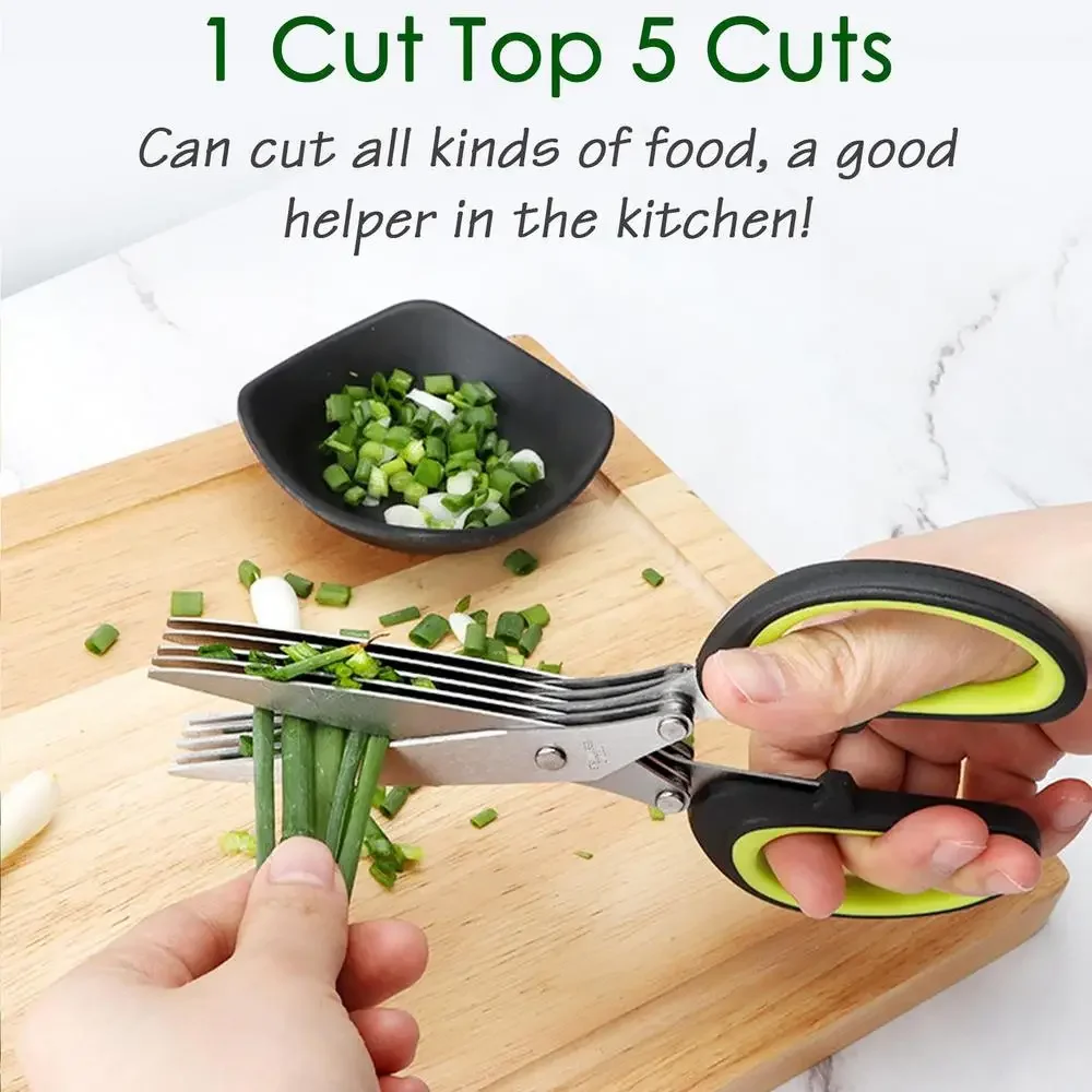 Многослойные ножницы, кухонные – обзор и цена Herb Scissors 5 Blade