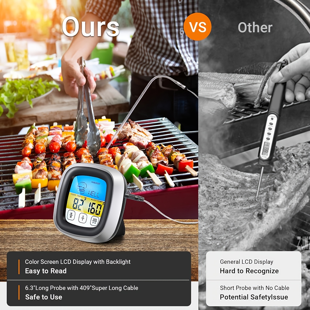 Цифровой термометр для мяса с  – обзор и цена Instant Read Thermometer