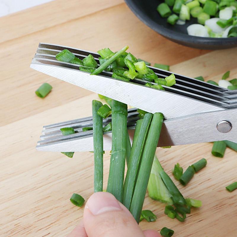 Многослойные ножницы, кухонные – обзор и цена Herb Scissors 5 Blade