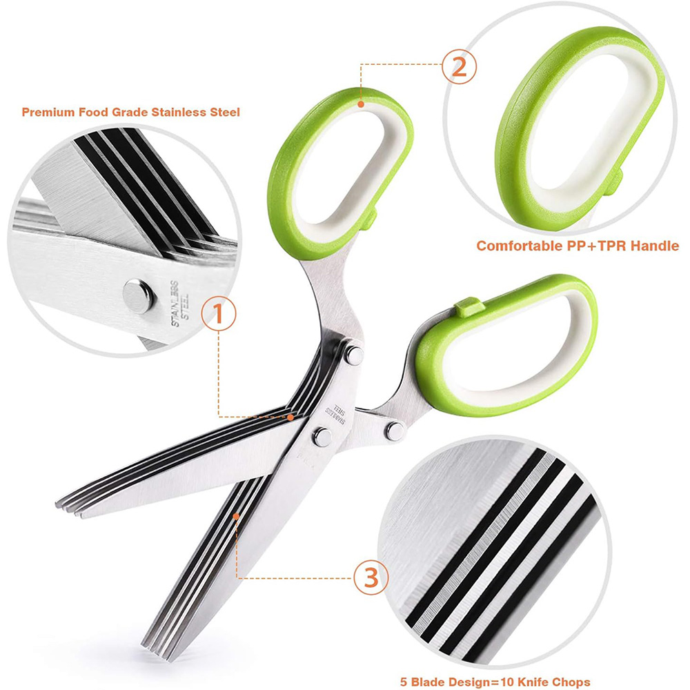 Ножницы для трав, 5-лезвийные  – обзор и цена Herb Scissors 5 Blade