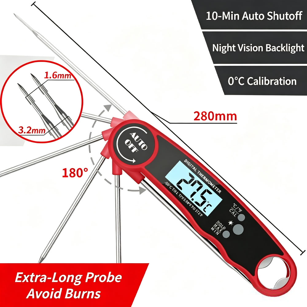 Цифровой термометр для мяса –  – обзор и цена Instant Read Thermometer